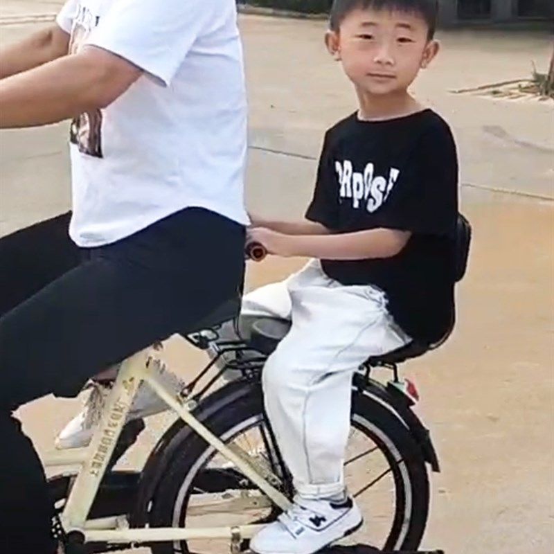 适用自行车后置儿童座椅安全脚踏山地单车宝.宝小孩儿坐