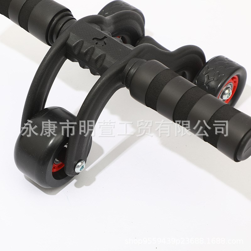 直供三轮健腹轮蛙式健腹轮腹肌M轮滚轮家用健身器材
