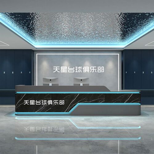 工业风台球厅收银台酒吧吧台网咖健身房前台酒店接待Y柜台转角定