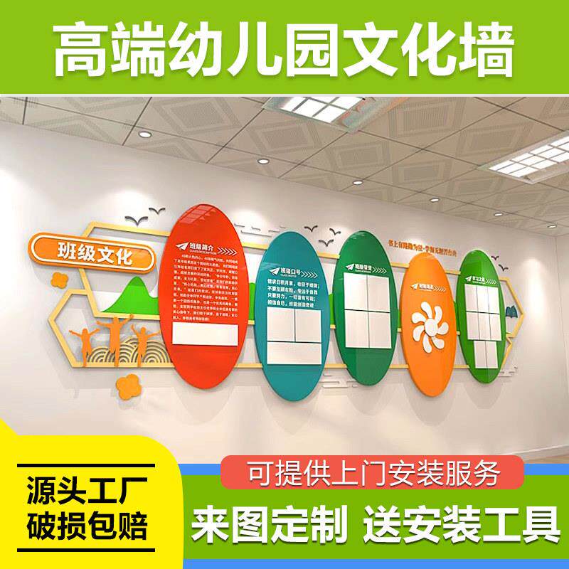 背幼儿园班级简介化墙贴装饰定制文景墙教20240826室学面生风采展