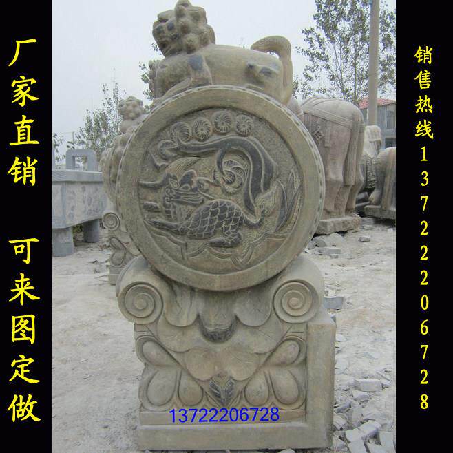 汉白玉1081抱墩门墩庭院门墩仿古门墩石墩鼓门汉白鼓玉门老石雕门