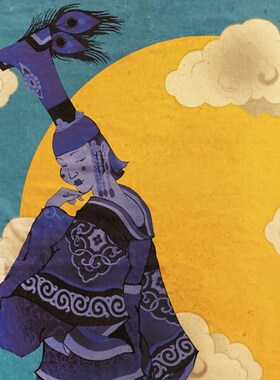 無南WUVNEN蒙古女性人物背景布挂布ins风N卧室宿舍房间酒吧布置床