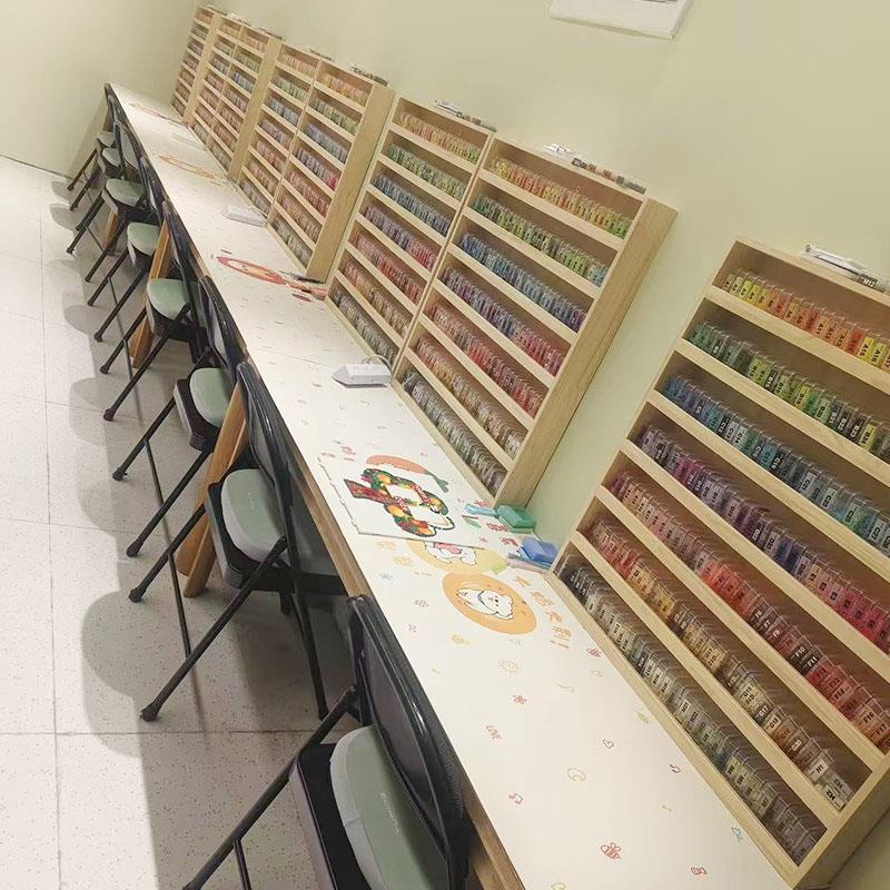 221色拼e豆专用收纳盒亚克力透明瓶子展示架DIY手工桌面收纳柜