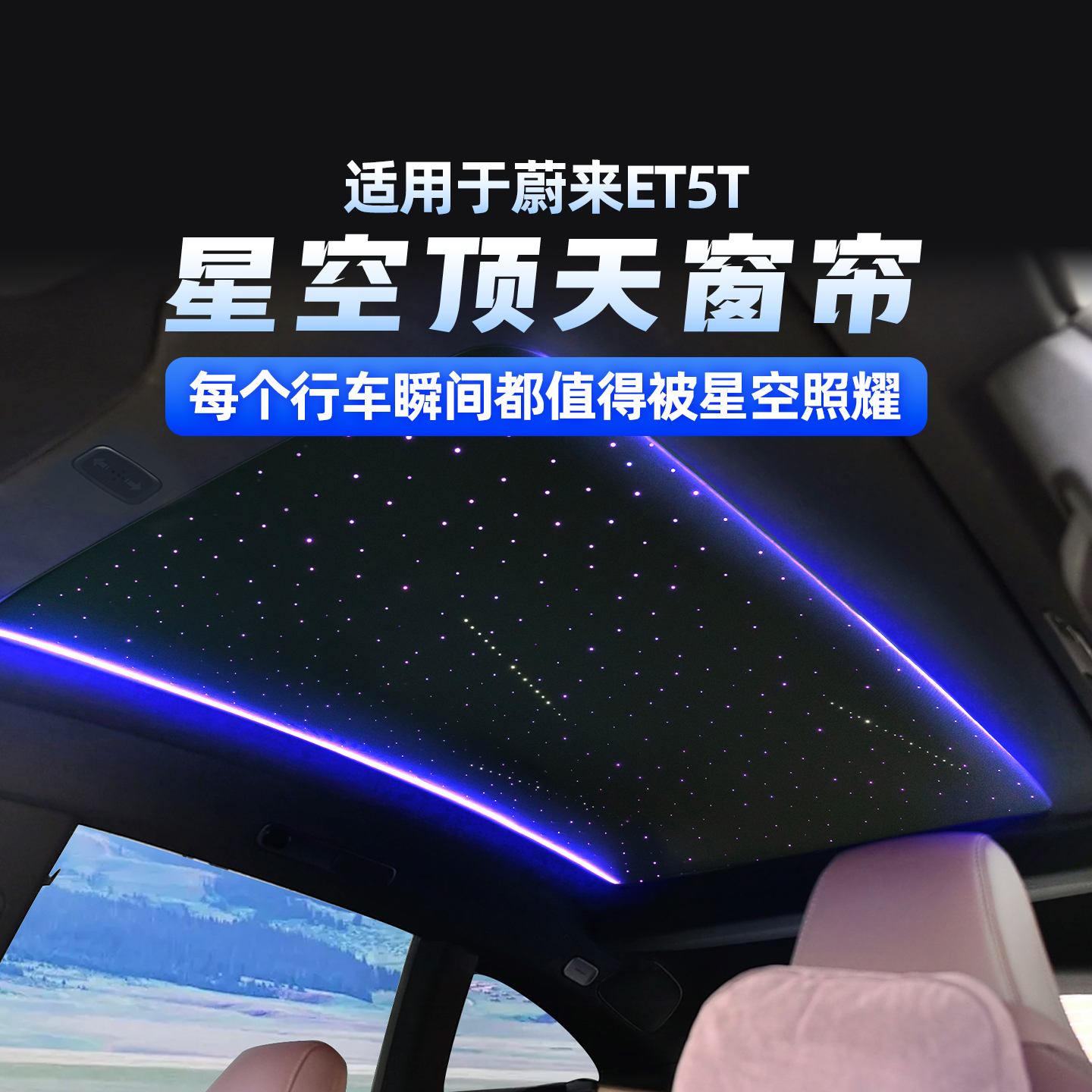 LURSK适用于蔚来ET5T天窗遮阳帘ec6遮阳帘车顶防晒隔热电动遮阳挡