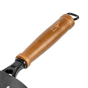 古臻匠精铁锅厨房炒菜锅圆底熟铁炒锅家用无涂层螺纹铁锅免开锅