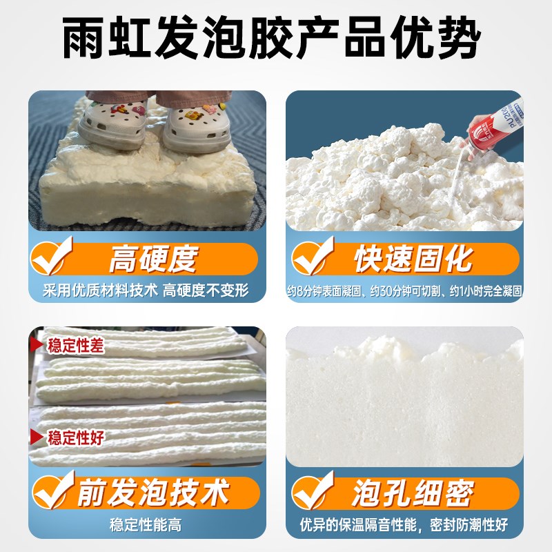 泡沫胶发泡胶填缝剂聚氨酯发泡剂填充门缝膨胀堵洞胶枪神器高发泡