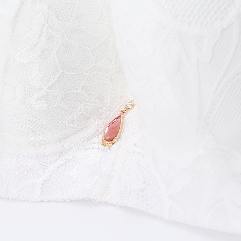 大码文胸大胸胖妹妹蕾丝聚拢收x副乳防下垂显小内衣女薄款胖mm胸