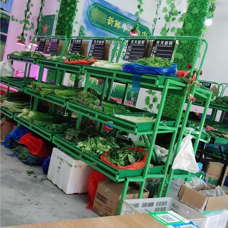 水果货架展示架便利店架加厚菜架子水果架超市干R果蔬果平台简易