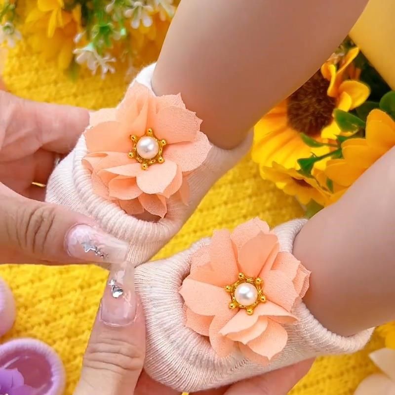 婴儿鞋袜一体夏季薄款新生儿宝宝0-12个月地板袜防滑船袜透气吸汗