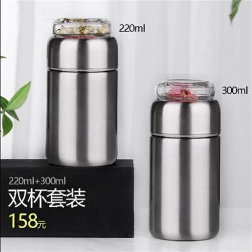 创泽文化专营男士保温泡茶杯茶水分离保温杯便携个性简约