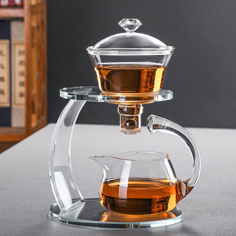 现货玻璃半全自动茶具套装懒人家用吸磁感应泡茶壶冲泡茶神器功夫