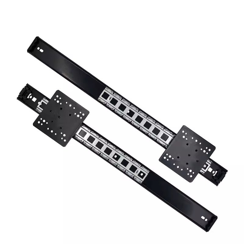 隐藏口袋门轨道回旋门导轨静音侧装式上翻门衣橱柜滑轨五金配件