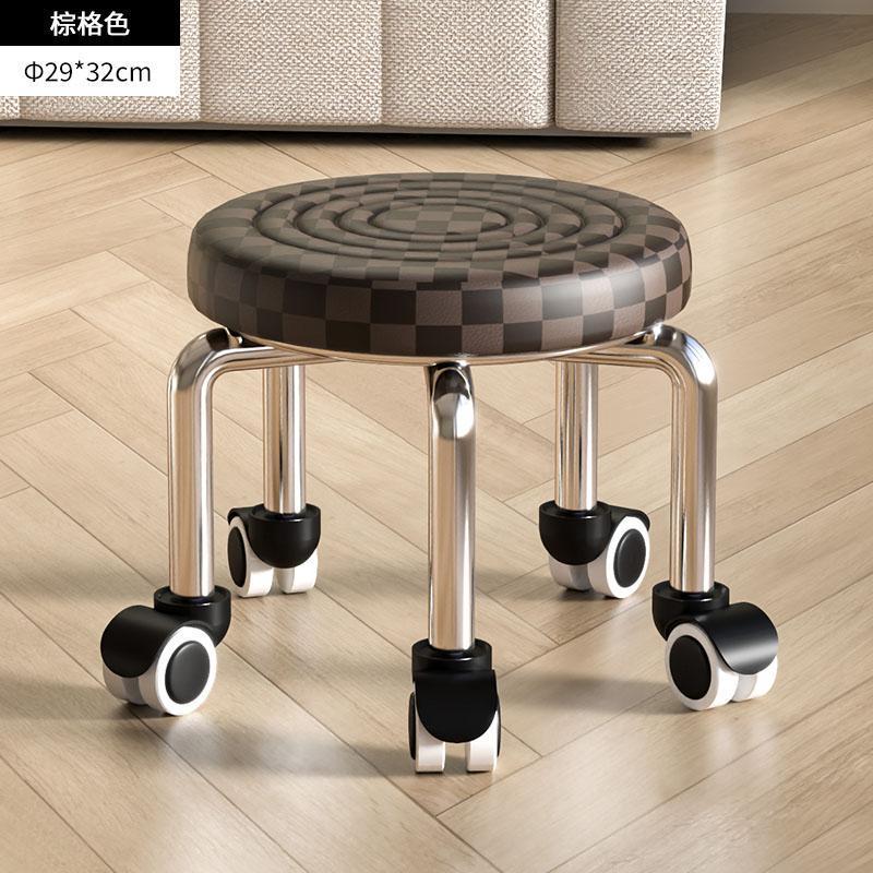家用滑轮矮凳椅子万向轮小凳子儿童学步矮凳美甲美缝凳小板凳新款