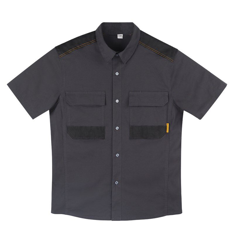 户外工装长袖衬衫男休闲宽松运动春夏款工作服衬衣可订制印绣logo