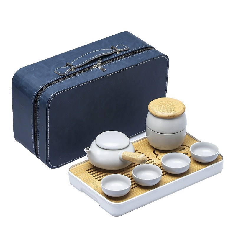 现代简约旅行茶具小套装便携式包户外露营茶具全季酒店茶具