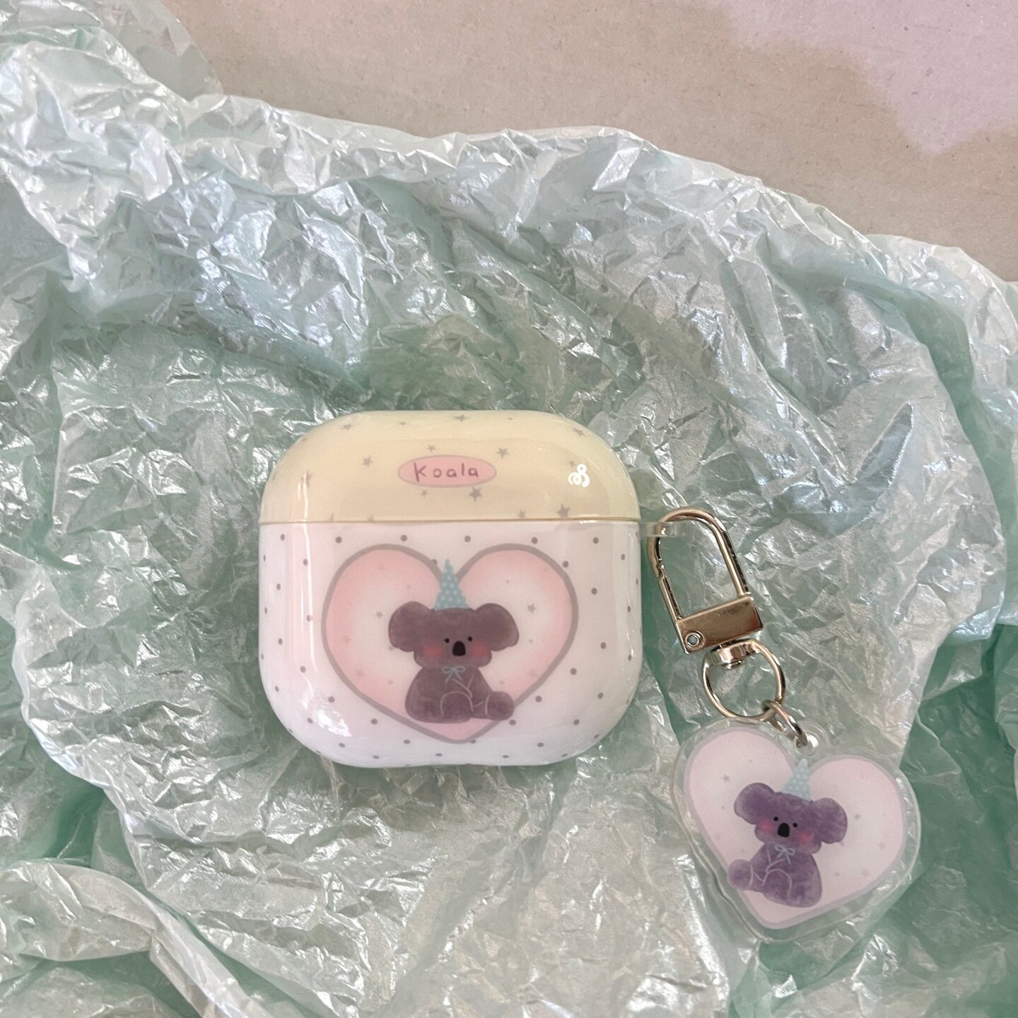 波点爱心考拉适用airpods4保护套女苹果2/3代Airpods pro3耳机套