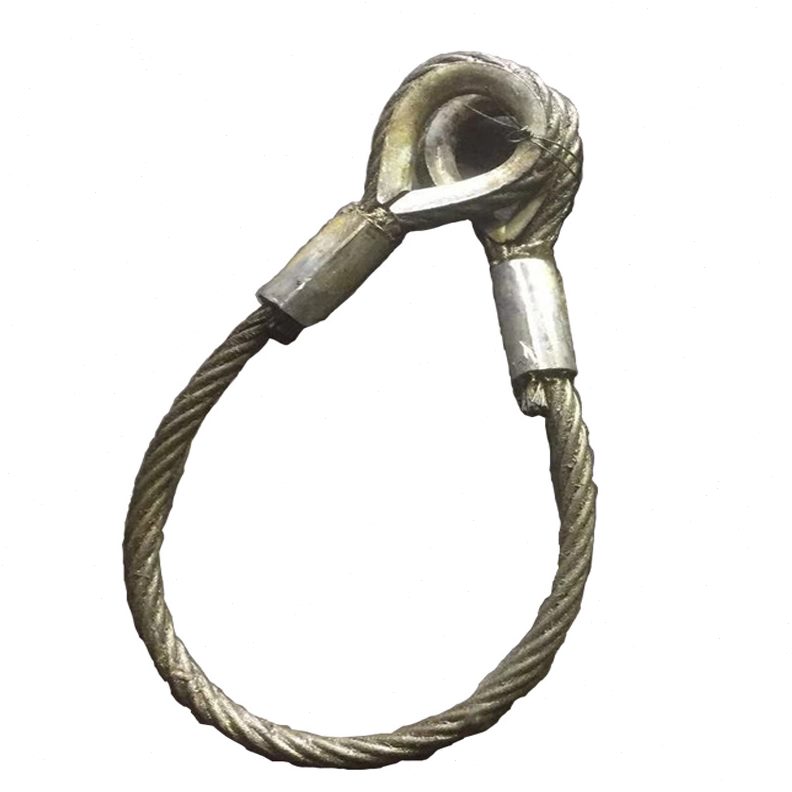 甄选铝管压头索具机器压制铅封吊索软丝 8*61+FC-80mm起重吊装 钢