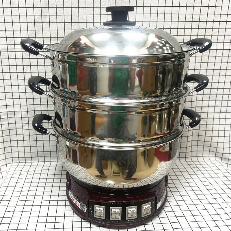 加厚38-40cm大容n量不锈钢电炒锅火锅多用锅/电蒸锅28/30/32电热