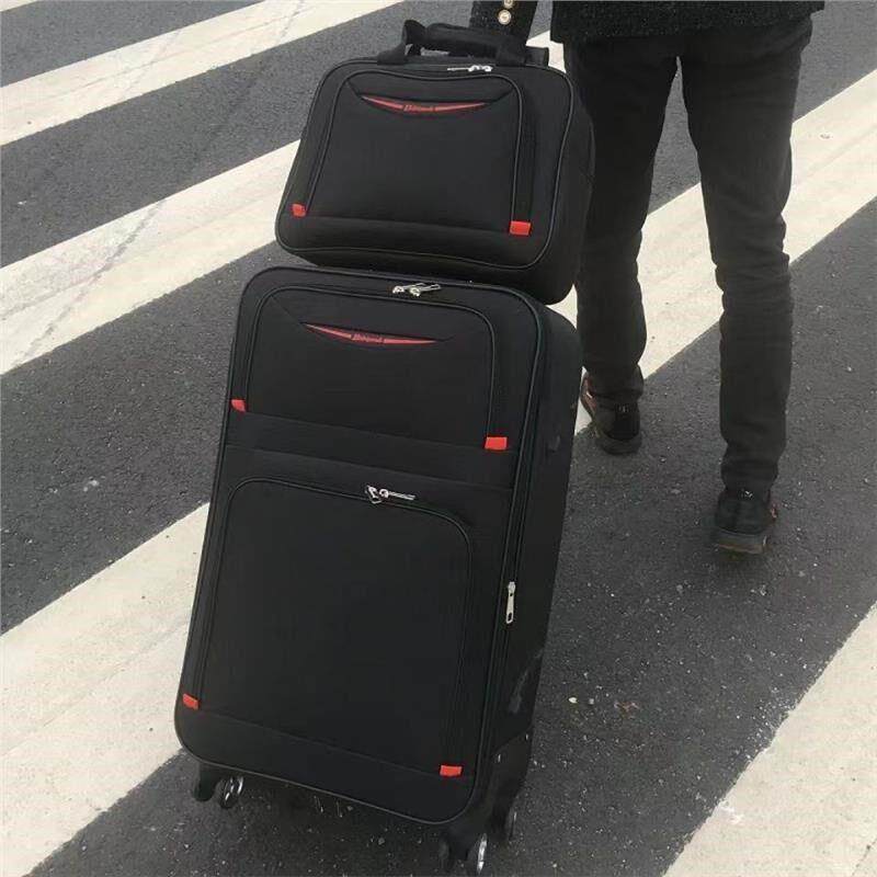 牛女津布行李箱布万向帆轮拉箱子nVTCh0Pl寸密码登杆机箱男旅行
