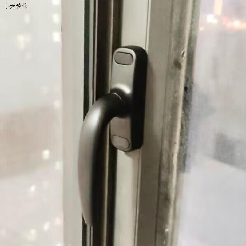 断桥手柄阳台窗户50平开门窗铝合金传动执手联杆Q外推拉把手锁80.
