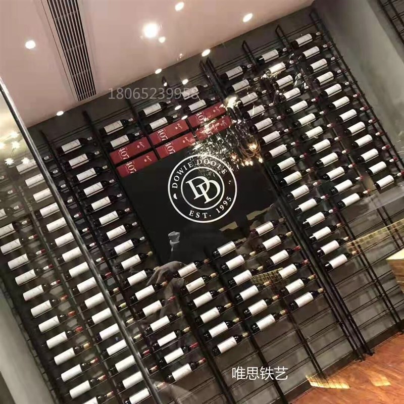 铁艺壁挂酒架隔断屏风工业风餐厅装饰红酒L柜酒瓶展示架红酒架挂