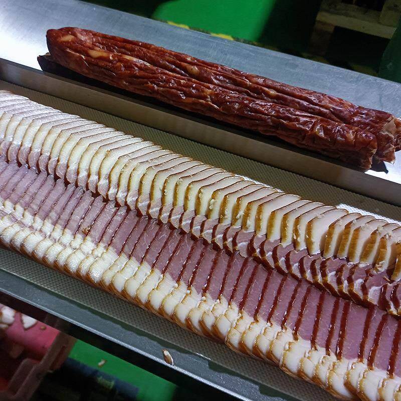 加商用腊肉切片机GUJ腊肠切斜腿片工肉熟鸡腊鸭切块机