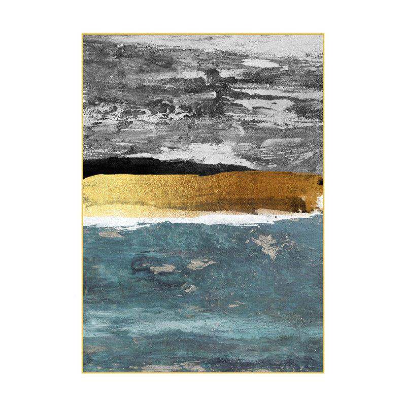 后现瓷简约抽GAF象画装饰艺术玄关挂画竖版代晶画不规则壁画挂画