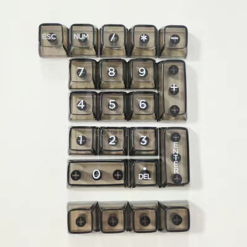 冰典透明白色黑色透光水晶机械键帽磁轴键帽小数字键U盘键帽OEM高