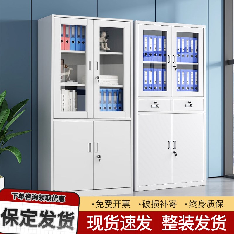 保定文件柜办h公室铁皮资料柜财务凭证更衣储物档案柜带锁多门柜图片