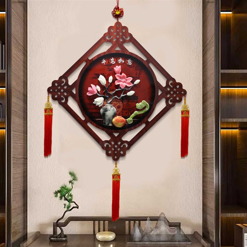 入户玄光装饰画挂件中式客厅沙发背景墙挂画走廊过V道正对门饭厅