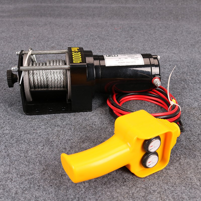 12V24V越野车电动绞盘r/3000磅车载小吊机电动绞盘/汽车绞盘6000图片