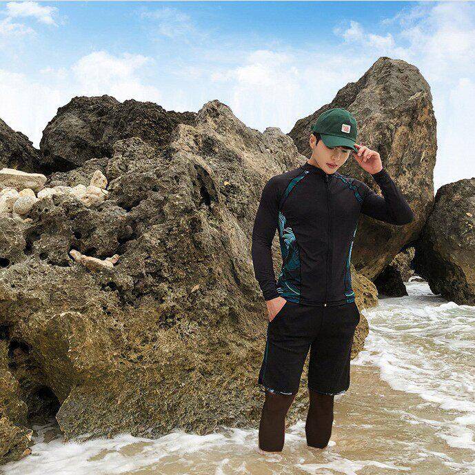 衣潜水服浮潜服体防分晒ixr14gIk水母衣男女长袖泳长裤拉情侣链服