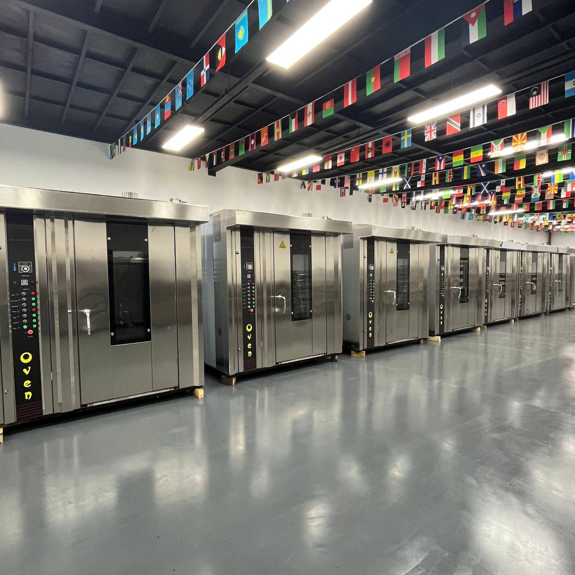 丽麦柴油30盘旋转炉坚果花生曲奇饼干热风循环烤炉电力天然气烤箱