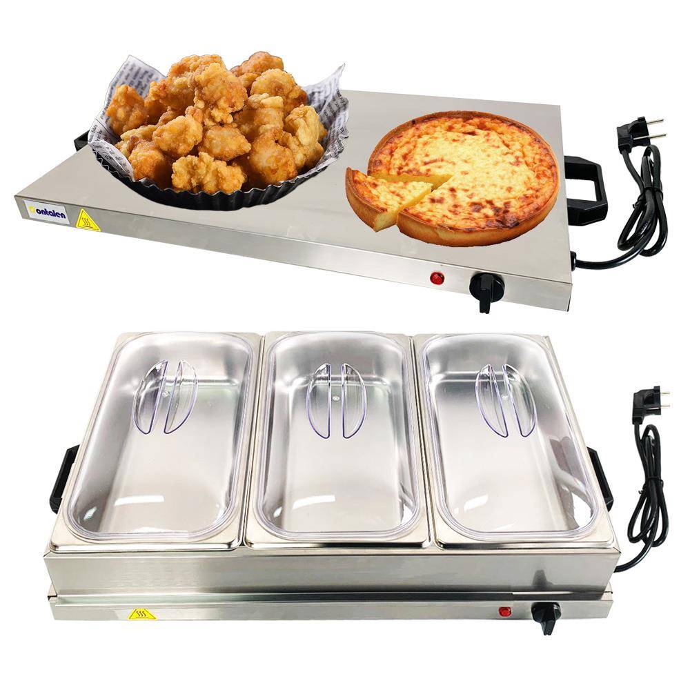 不锈钢自助餐服务器食物保温盘跨境货源