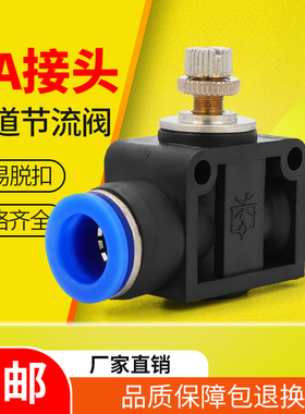 气管接头快速调速快关SA4 SA6 SA8 SA10 SA12节流阀可调气动接头