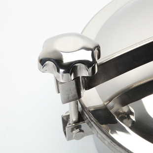 304卫生级常压人孔门盖不锈钢YAB圆形单横梁食品级压条快开式手孔