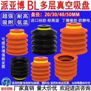BL40 BL30 派亚博PIAB多层真空吸盘吸鸡蛋球体弧形吸嘴BL20