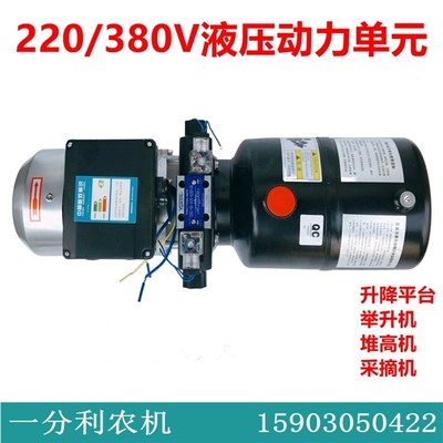 12V24V48V60V220V380V液压动力单元单双向液压站电动举升液压泵