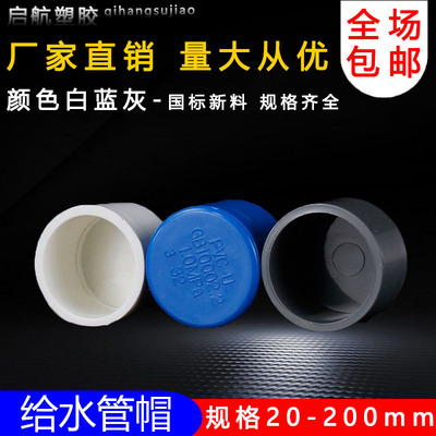 PVC给水管管帽 管堵 闷头 堵头20 25 32 40 50 63 75 90 110 160