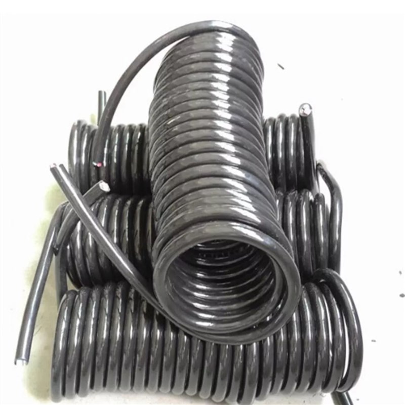 大圈弹簧电缆线2芯螺旋电缆线3芯4芯5芯6芯大功率电缆线纯铜环保