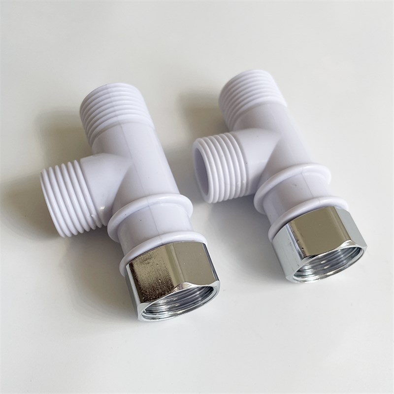 塑料三通分水4分通用接口妇洗器喷枪水龙头三通一进双出活接分阀