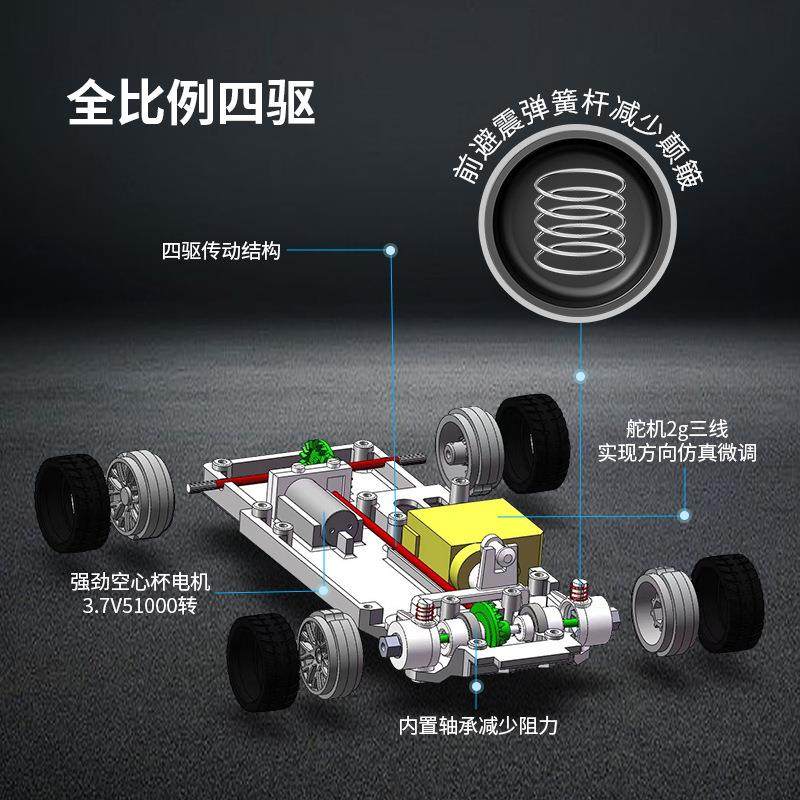 跨境热销1/43全比例四驱漂移车室内迷你RC遥控汽车模型男孩玩具,玩具/童车/益智/积木/模型,电动/遥控车,淘宝优惠券,粉丝福利购,淘宝优惠卷