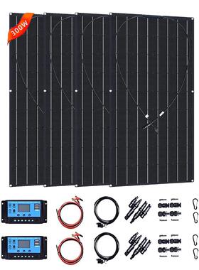 跨境solar panel单晶110W太阳能板离网房车游艇 太阳能光伏发