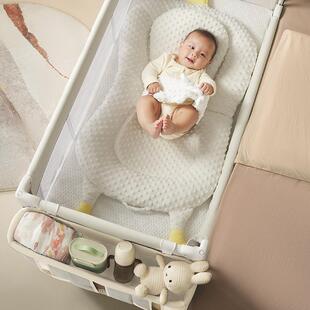 coolbaby多功能婴儿床拼接大床可移动新生儿宝宝床尿布台