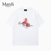 Mardi Mountain韩国正品 2026夏新款 官方旗舰店 黑白纯棉短袖 女t恤