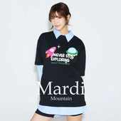 Mardi Mountain韩国正品 2026夏新款 官方旗舰店 黑白纯棉短袖 女t恤