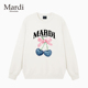 2026春款 官方旗舰店Mardi Mountain韩国正品 印花套头圆领女卫衣