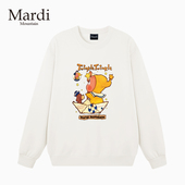 2026春款 官方旗舰店Mardi Mountain韩国正品 印花套头圆领女卫衣