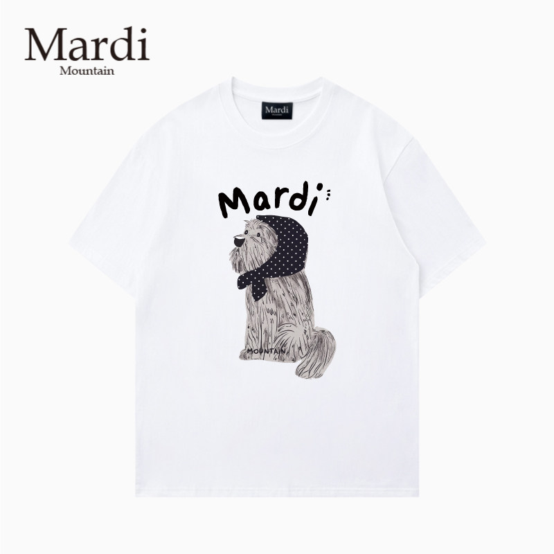 官方旗舰店 Mardi Mountain韩国正品2026春夏款宽松纯棉短袖女t恤
