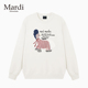 2026春款 官方旗舰店Mardi Mountain韩国正品 印花套头圆领女卫衣